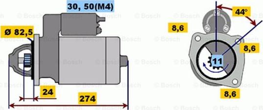 BOSCH 0 001 218 158 - Käynnistinmoottori inparts.fi