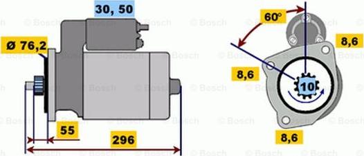 BOSCH 0 001 218 116 - Käynnistinmoottori inparts.fi