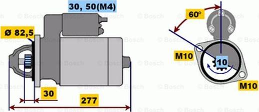 BOSCH 0 001 218 110 - Käynnistinmoottori inparts.fi