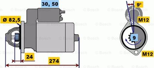 BOSCH 0 001 218 111 - Käynnistinmoottori inparts.fi