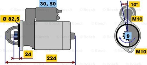 BOSCH 0 001 218 130 - Käynnistinmoottori inparts.fi