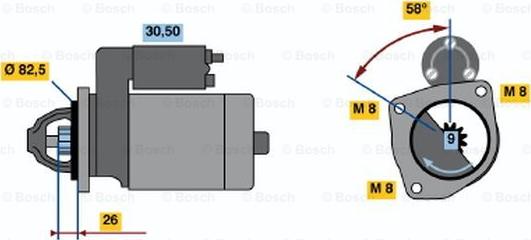 BOSCH 0 001 218 131 - Käynnistinmoottori inparts.fi