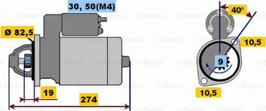 BOSCH 0 001 218 122 - Käynnistinmoottori inparts.fi