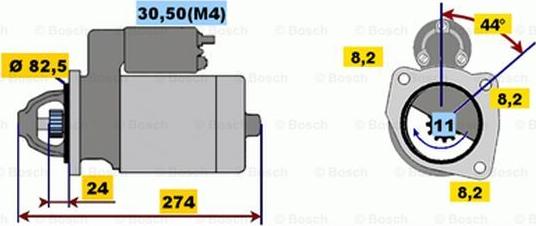 BOSCH 0 001 218 175 - Käynnistinmoottori inparts.fi