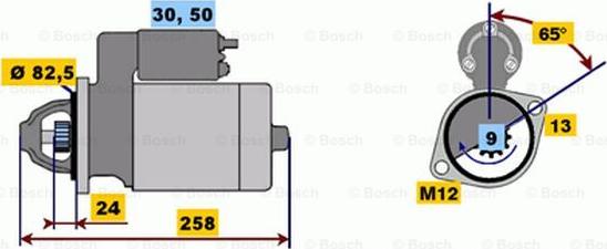 BOSCH 0 001 218 173 - Käynnistinmoottori inparts.fi