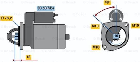 BOSCH 0 001 218 728 - Käynnistinmoottori inparts.fi