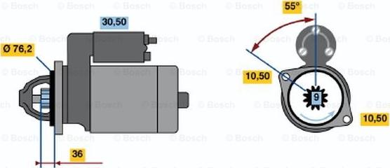 BOSCH 0 001 212 402 - Käynnistinmoottori inparts.fi