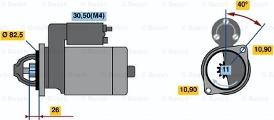 BOSCH 0 001 231 006 - Käynnistinmoottori inparts.fi