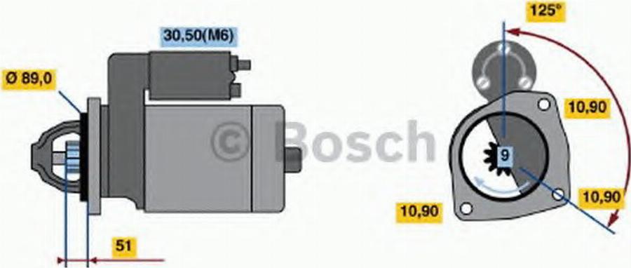 BOSCH 0 001 231 032 - Käynnistinmoottori inparts.fi