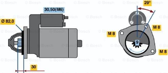 BOSCH 0 001 223 024 - Käynnistinmoottori inparts.fi