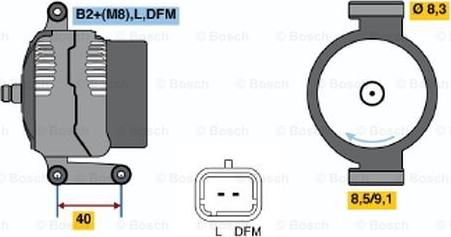 BOSCH 0 124 415 040 - Laturi inparts.fi