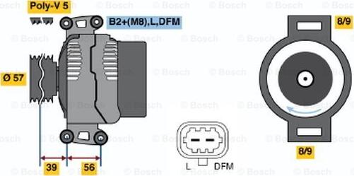 BOSCH 0 124 415 025 - Laturi inparts.fi