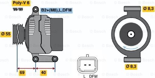 BOSCH 0 124 415 007 - Laturi inparts.fi