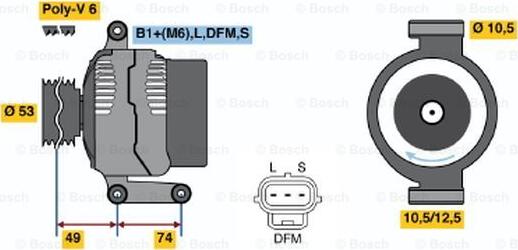 BOSCH 0 124 415 016 - Laturi inparts.fi