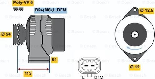 BOSCH 0 124 425 059 - Laturi inparts.fi