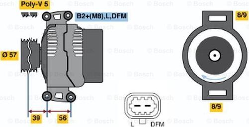 BOSCH 0 124 425 053 - Laturi inparts.fi