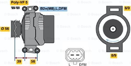 BOSCH 0 124 425 061 - Laturi inparts.fi