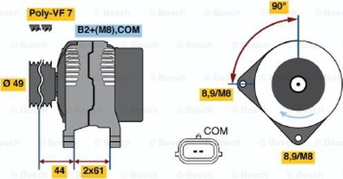 BOSCH 0 124 425 018 - Laturi inparts.fi