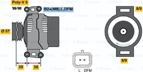 BOSCH 0 124 425 023 - Laturi inparts.fi