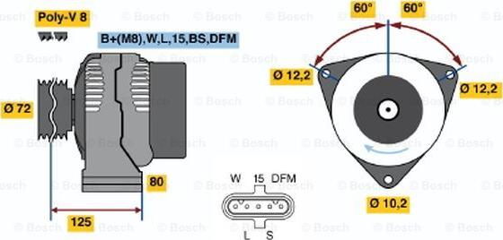 BOSCH 0 986 042 370 - Laturi inparts.fi