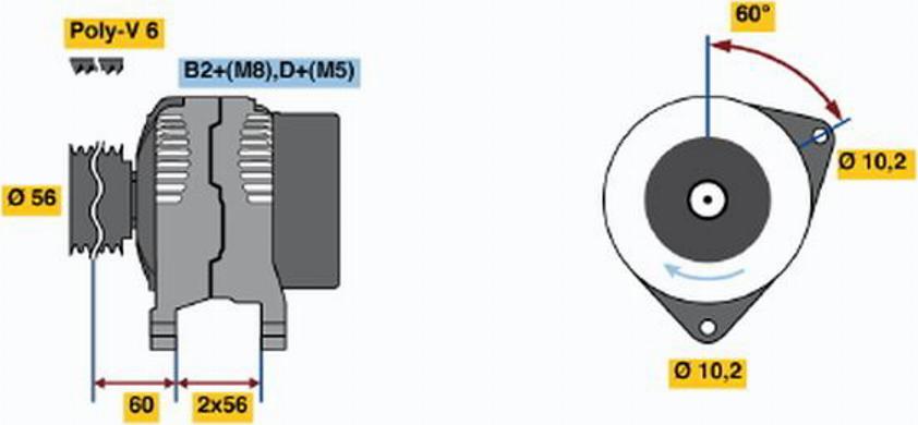 BOSCH 0 124 515 049 - Laturi inparts.fi