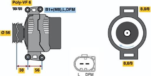 BOSCH 0 124 515 059 - Laturi inparts.fi