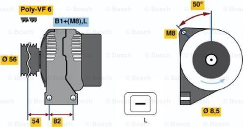 BOSCH 0 124 515 054 - Laturi inparts.fi