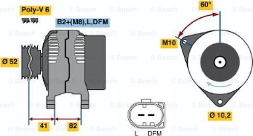 BOSCH 0 124 515 015 - Laturi inparts.fi