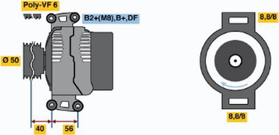 BOSCH 0124515084 - Laturi inparts.fi