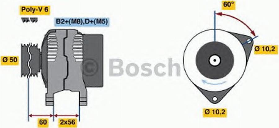 BOSCH 0 124 515 080 - Laturi inparts.fi