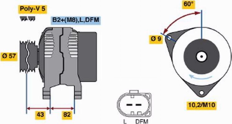 BOSCH 0 124 515 034 - Laturi inparts.fi