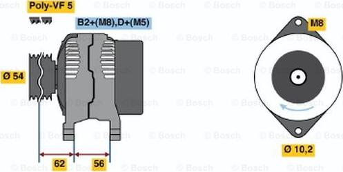 BOSCH 0 124 515 031 - Laturi inparts.fi