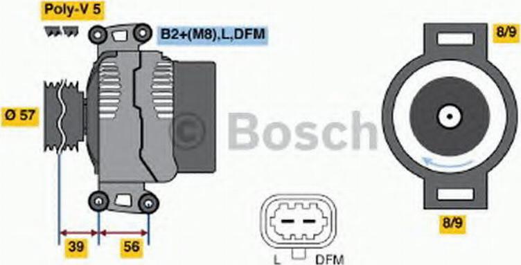 BOSCH 0 124 515 033 - Laturi inparts.fi