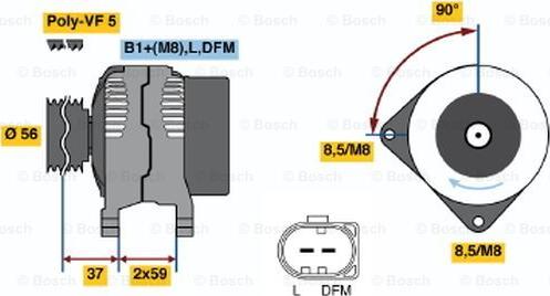 BOSCH 0 124 525 089 - Laturi inparts.fi