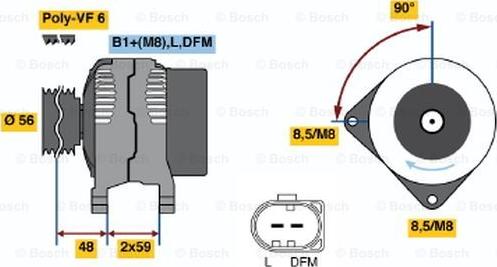 BOSCH 0 124 515 022 - Laturi inparts.fi