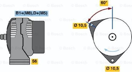 BOSCH 0 124 625 031 - Laturi inparts.fi