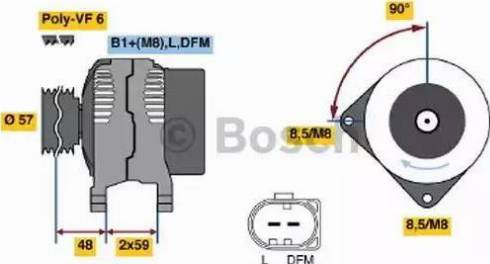 BOSCH 0124525090 - Laturi inparts.fi