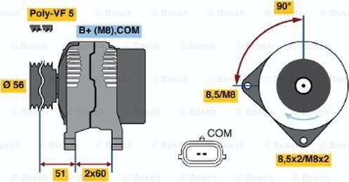 BOSCH 0 124 525 069 - Laturi inparts.fi