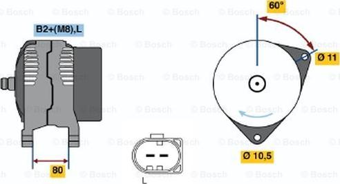 BOSCH 0 124 525 064 - Laturi inparts.fi