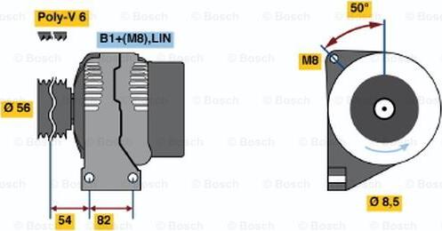 BOSCH 0 124 525 061 - Laturi inparts.fi