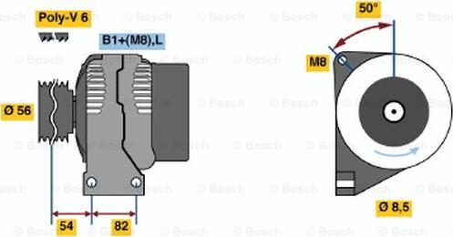 BOSCH 0 124 525 001 - Laturi inparts.fi