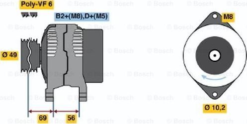 BOSCH 0 124 525 019 - Laturi inparts.fi