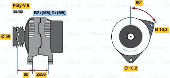 BOSCH 0 124 525 013 - Laturi inparts.fi