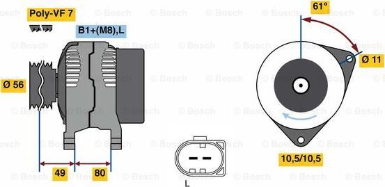 BOSCH 0 124 525 216 - Laturi inparts.fi