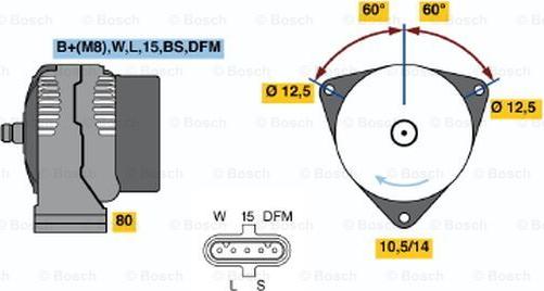 BOSCH 0 124 655 039 - Laturi inparts.fi