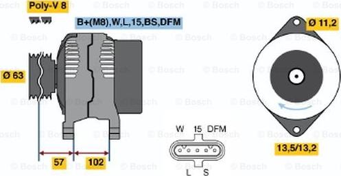 BOSCH 0 124 655 024 - Laturi inparts.fi