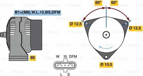 BOSCH 0 124 655 073 - Laturi inparts.fi