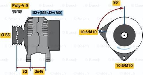 BOSCH 0 124 615 002 - Laturi inparts.fi