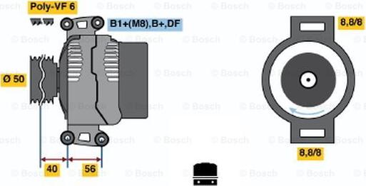 BOSCH 0 124 615 018 - Laturi inparts.fi