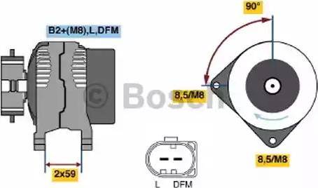 BOSCH 0 124 615 031 - Laturi inparts.fi